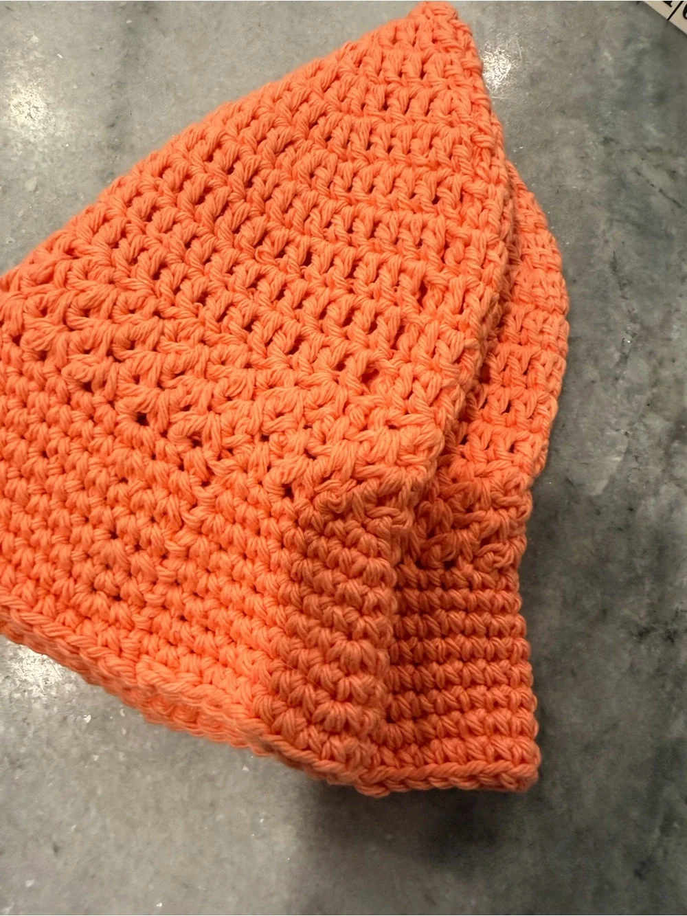 Handmade Crochet Bucket Hat 100% Cotton Lightweight Packable Festival Boho Beach